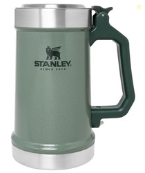 STANLEY CLASSIC BOTTLE OPENER BEER STEIN 24 OZ | FLIP UP LID AND HEAVY DUTY HANDLE WITH BUILT IN BOTTLE OPENER | INSULATED STAINLESS STEEL BEER MUG | BPA-FREE | HAMMERTONE GREEN