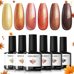modelones Fall Gel Nail Polish Set, 6 Colors
