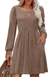 OFEEFAN Womens Knit Sweater Dress