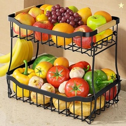 Fruit Basket for Kitchen Counter - 2 Tier 