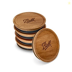 Ball Jar Lids, 5 Pack Ball Jar Wooden Storage Lids