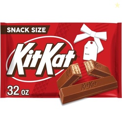 KIT KAT Milk Chocolate Wafer Snack Size, Christmas Candy Bag, 32 oz