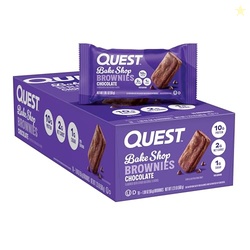 Quest Nutrition Bake Shop, Chocolate Brownies, 10g Protein, 2g Net Carbs, 1g Sugar, Protein Snack, 10 Count