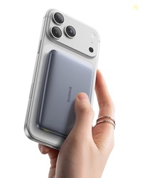 Baseus Picogo Magsafe Portable Charger, Qi2 15W 0.5" Ultra Slim 10000mAh Wireless Power Bank, 27W Fast Charging Magnetic Battery Pack with USB-C for iPhone 17 Pro Max/17 Pro/Air/16/15/14/13/12