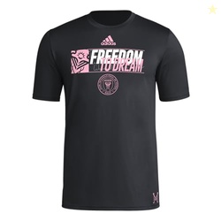 Adidas Men's Inter Miami CF MLS Short Sleeve T-Shirt, Black Inter Miami, Small