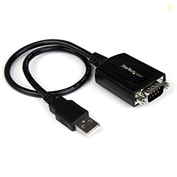 StarTech.com 1 ft. USB to RS232 Serial DB9 Adapter Cable with COM Port Retention - Up to 920 kpbs USB A to DB9 Serial Adapter , TAA (ICUSB232PRO)