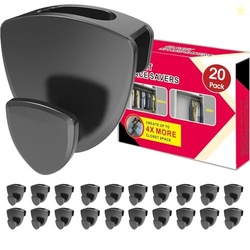 Latoxcaa Space Saving Hanger Hooks 20Pcs, Upgrade Heavy Duty Space Saver Hangers Connector Hooks for Clothes, Premium Hanging Closet Organizer for Dorm, Ganchos para Colgar Ropa, Black