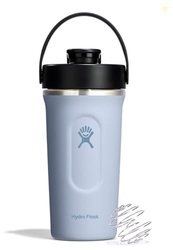 HYDRO FLASK SHAKER BOTTLE  INSULATED STAINLESS STEEL GYM BOTTLE FOR PRE WORKOUT & PROTEIN 24 OZ SURF BLUE