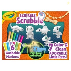 Crayola Scribble Scrubbie Pets Dinosaur Glow Combo Pack, Dinosaur Toys for Kids, Ages 3, 4, 5,