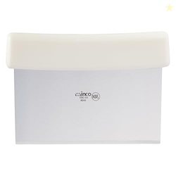 Winco , 6'' x 3' Scraper with Plastic Handle and Stainless Steel Blade, Dough Chopper, White