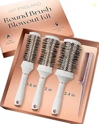 Lily England Round Hair Brush Set, 4 Piece 