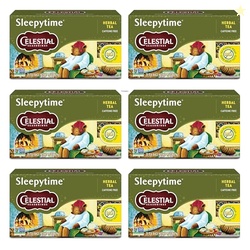 Celestial Seasonings Sleepytime Herbal Tea, Caffeine Free, 20 Tea Bags Box (Pack of 6)