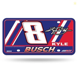 Rico Industries NASCAR Racing Kyle Busch Metal Auto Tag 6" x 12" - Great for Truck/Car/SUV
