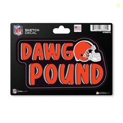 Rico Industries NFL Football Cleveland Browns Sketch Look 4" X 6" Decal