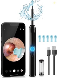 Ear Wax Removal Tool Camera, 1080P HD Scope and 6 LED Lights, Ear Cleaner with Camera, Ear Cleaning Kit - Earwax Remover Tool with 5 Spoon (Onyx)