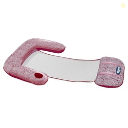 Aqua Mosaic 3-in-1 Pool Chair Float  Inflatable Floating Pool Chair for Adults with Length-Adjust Toggles  Use as a Lounge, Chair, or Drifter  Burgundy Mosaic