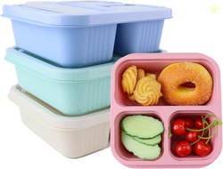 Finorder 4 Pack Wheat Straw Containers