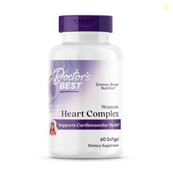 Doctors Best Womens Heart Complex with K2 + CoQ10, Supports Cardiovascular Health, Non-GMO, Gluten Free, Soy Free 60 Softgels