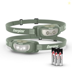 Energizer Universal+ LED Headlamp (2-Pack), IPX4 Water Resistant Headlamps, Bright Head Light for Outdoors, Camping, Running, Storm, Survival LED Light for Emergencies (Batteries Included)