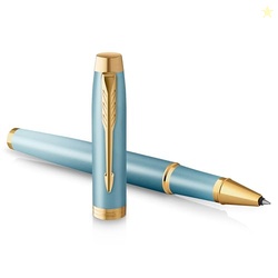 Parker IM Writing Rituals Rollerball Pen | Turquoise Green Finish with Gradient | Gold Trims | Fine Point | Black Ink | Gift Box