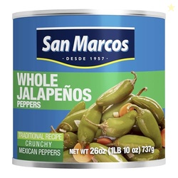 San Marcos Whole Jalapeno Peppers, 26 Ounce