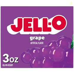 Jell-O Grape Gelatin Dessert Mix, 3 oz Box