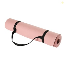 Amazon Basics 0.25 inch Thick TPE Exercise Yoga Mat with Carrying Strap, Rose