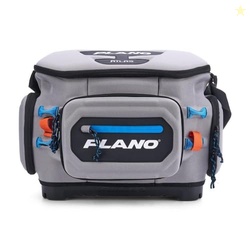 PLANO ATLAS 3700 TACKLE BAG, PREMIUM EVA-CONSTRUCTED FISHING TACKLE BAG, MOLDED WATERPROOF BASE, WATER-RESISTANT CELL PHONE POCKET, MAGNETIC TOOL AND HOOK HOLDER