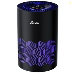 FreAire Air Purifiers for Bedroom, Air Purifiers for Home with Lights, HEPA Air Purifier Removes Dust Smoke Pollen Dander Smell, for Home/Pets/Bedroom, KN6391RGB Black