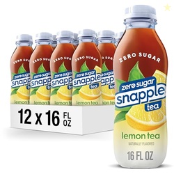 SNAPPLE ZERO SUGAR LEMON ICED TEA, 16 FL OZ, PACK OF 12