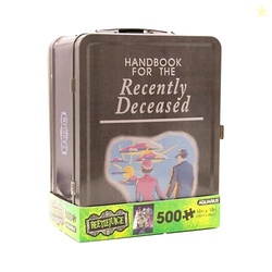 Aquarius Beetlejuice - Recently Deceased 500pc Puzzle in Tin Box with Plastic Handle & Embossed Front Cover - Officially Licensed Merchandise & Collectible Gift