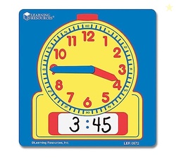 Learning Resources Write and Wipe Student Clocks - Help Kids Practice Time, Math Manipulatives, Homeschool, Classroom Must Haves, Set of 10
