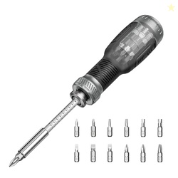 WESDUT 13-IN-1 MULTI-BIT SCREWDRIVER SET TOOL ALL IN ONE, [SUPER DURABLE] SCREW DRIVER SET KIT, FLAT HEAD, PHILIPS, TORX, HEX, SQUARE, REPAIR KIT, MAN GIFT NUT DRIVER