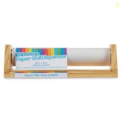 Melissa & Doug Wooden Tabletop Paper Roll Dispenser With White Bond Paper (12 inches x 75 feet) Drawing For Kids Art, Craft Roll For Kids