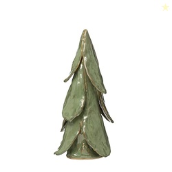 Creative Co-Op Handmade Stoneware Tree, Mint, Reactive Glaze Finish