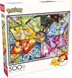Buffalo Games - Pokemon- Eevee Evolutions Series 1 - 500 Piece Jigsaw Puzzle For Adults -Challenging Puzzle Perfect for Game Nights - Finished Size is 21.25 x 15.00
