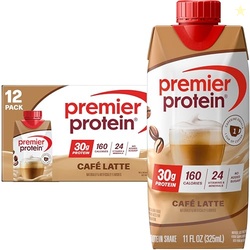 Premier Protein Shake, Caf Latte, 30g Protein, No Added Sugar, 24 Vitamins & Minerals to Support Immune Health, 11 fl oz, 12 Pack (Packaging May Vary)