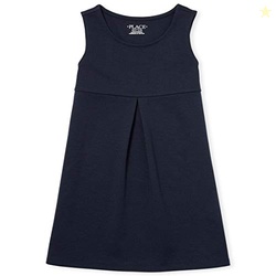 The Children's Place girls Uniform Ponte Knit Jumper Dress, Tidal, 14 Years US