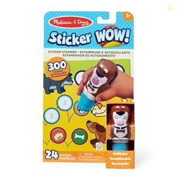 Melissa & Doug Sticker Wow! 24-Page Activity Pad and Sticker Stamper, 300 Stickers, Arts and Crafts Fidget Toy Collectible Character  Dog - for Kids Ages 3+ - FSC Certified