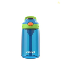 Contigo Autospout Kids Water Bottle 14oz Single Pack Blue Poppy/Cool Lime