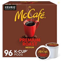 MCCAFE PREMIUM ROAST COFFEE, KEURIG SINGLE SERVE K-CUP PODS, MEDIUM ROAST, 96 COUNT