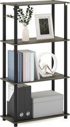 Furinno (99557GYW/BK) Turn-N-Tube 4-Tier 