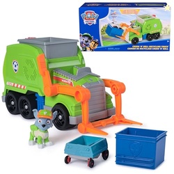 Paw Patrol: Crush N Roll Recycling Truck with Rocky Action Figure & Transforming Compacted Trash Vehicle, Kids Toys for Boys & Girls Ages 3 and up