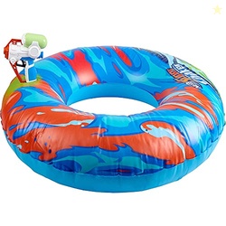 NERF Super Soaker Hydro Battle Ride-On Cruiser  Inflatable Pool Float with Pool-Fed Mega Water Blaster