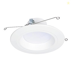 HALO 5/6 inch LED Recessed Light Retrofit Selectable CCT 2700K-5000K Dimmable Dim to Warm 900/1200 Lumens Wet Location Indoor Outdoor Ceiling Downlight RL56LS9FSD2W1EWH