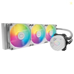 Cooler Master 360L Core White Close-Loop AIO Liquid Cooler, Ryzen 9|intel 9 Gen S Dual Chamber Pump, Quiet 120mm PWM Fan, Customize aRGB Lighting, 360 Radiator, AMD AM5|4, Intel LGA 1851|1700 Platform