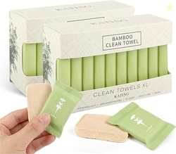 Compressed Bamboo Towels, 60-Pack 