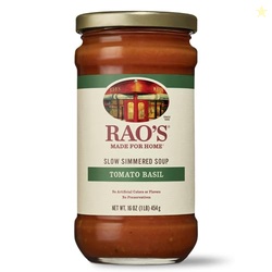 Rao's Homemade Tomato Basil Soup, 16oz, Real Vegetables, Traditional Italian Heat and Serve Soup, 1 Pound (Pack of 1)