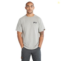 Timberland PRO Men's Core Refelctive PRO Logo Short-Sleeve T-Shirt, Medium Grey Heather, 3X Large