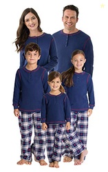 PajamaGram Christmas Pajamas For Family - Matching Family Pajamas, Women's MD Blue